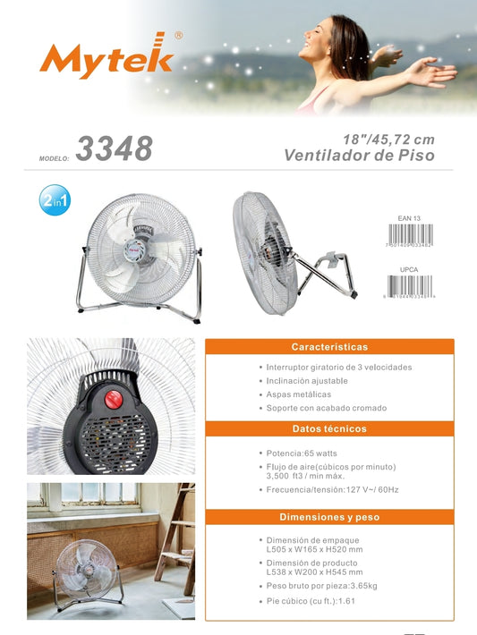 3348 18″ Circulador de Aire para Piso
