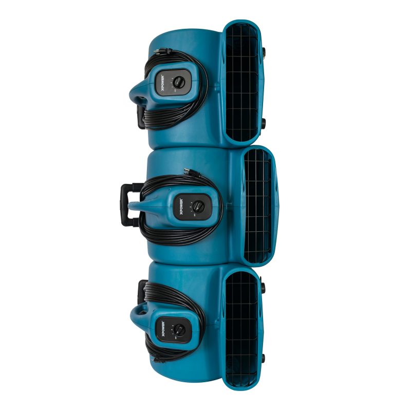 X-830H 1 HP Air Mover con mango telescópico y ruedas