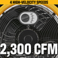 CATERPILLAR VENTILADOR 14" PEDESTAL Y  MURO TAMBOR TEHVPD14AC